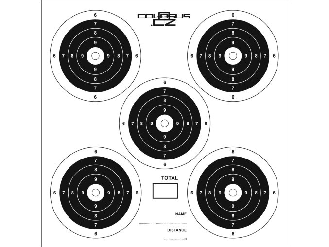 Terče COLOSUS 14x14cm 5-target bal.100ks
