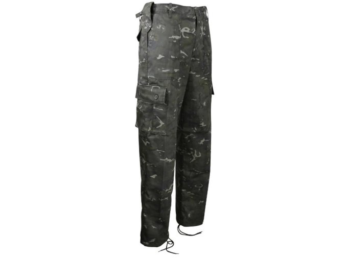 Kalhoty britské KOMBAT BTP Black camo