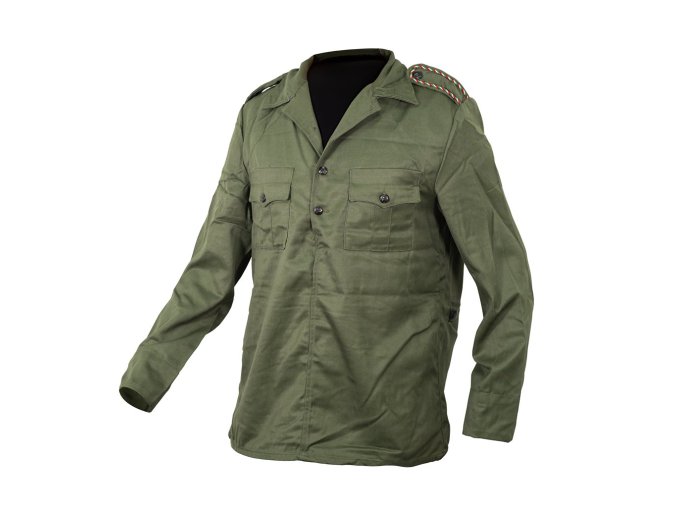 Blůza BULHARSKÁ 3 knoflíky trikolora ZELENÁ