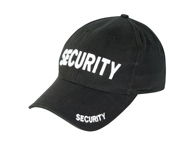 Čepice s výšivkou SECURITY ČERNÁ