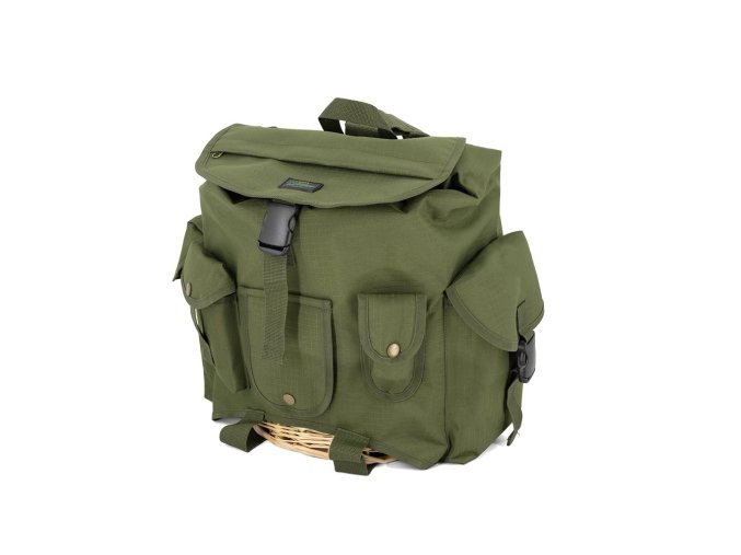 Batoh NŮŠE na houby s proutěnou vložkou ZELENÝ