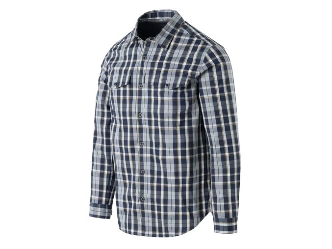 Košile COVERT dlouhý rukáv CALM BLUE PLAID