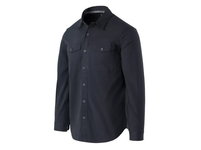 Košile COVERT dlouhý rukáv WASHED BLACK