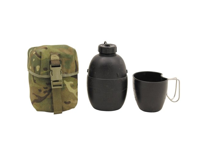 Láhev polní BRITSKÁ + pítko + obal MTP original použitá
