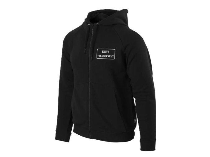 Mikina FRONT TOWARD ENEMY se zipem a kapucí ČERNÁ