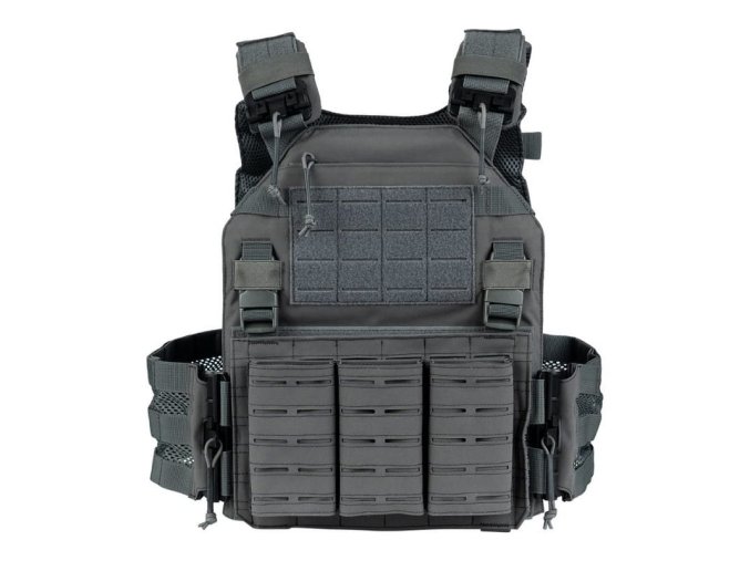 Vesta QR nosič plátů lasercut ŠEDÁ