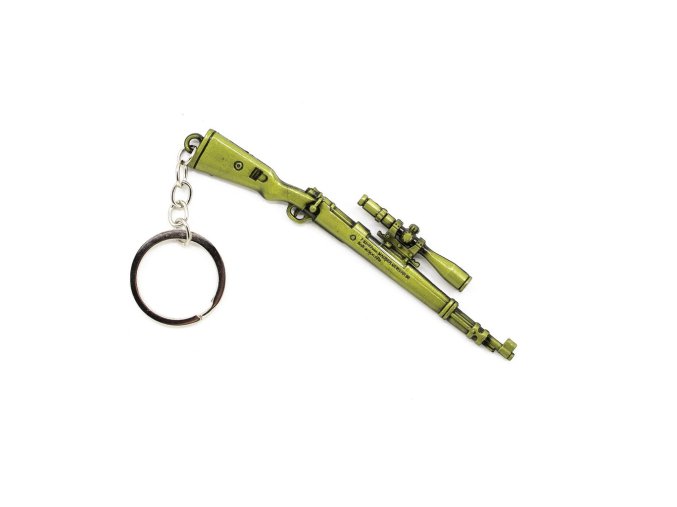 Přívěšek na klíče puška KAR98K s puškohledem MĚDĚNÝ