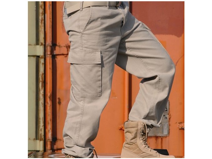 Kalhoty BW typ moleskin předeprané KHAKI