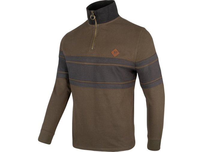 Mikina HALF ZIP CONTRAST ZELENÁ