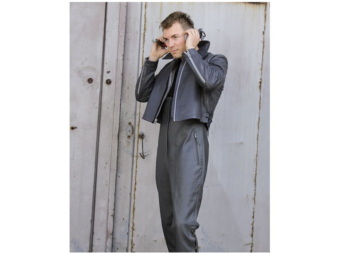 Kalhoty BW U-BOOT kožené ŠEDÉ použité