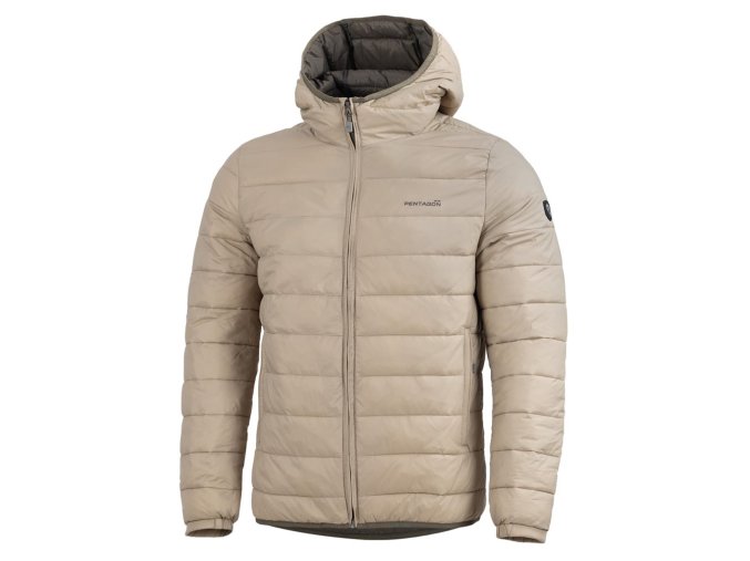 Bunda s kapucí AURORA 2.0 PUFFER HOODED KHAKI