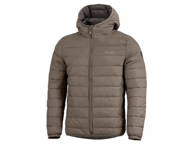 Bunda s kapucí AURORA 2.0 PUFFER HOODED ZELENÁ RAL7013