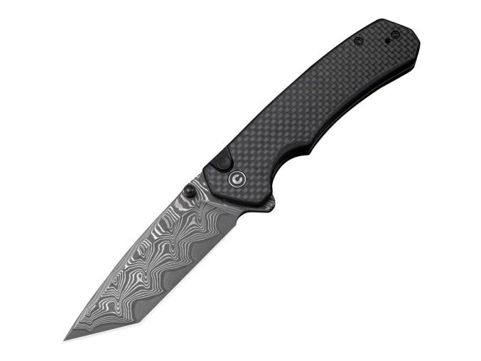 Nůž zavírací BRAZEN button lock damašková čepel