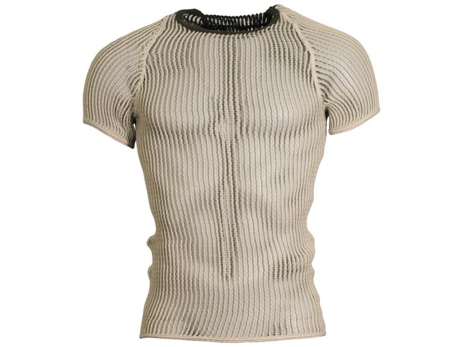 Triko DÁNSKÉ síťované krátký rukáv BÍLO-ZELENÉ