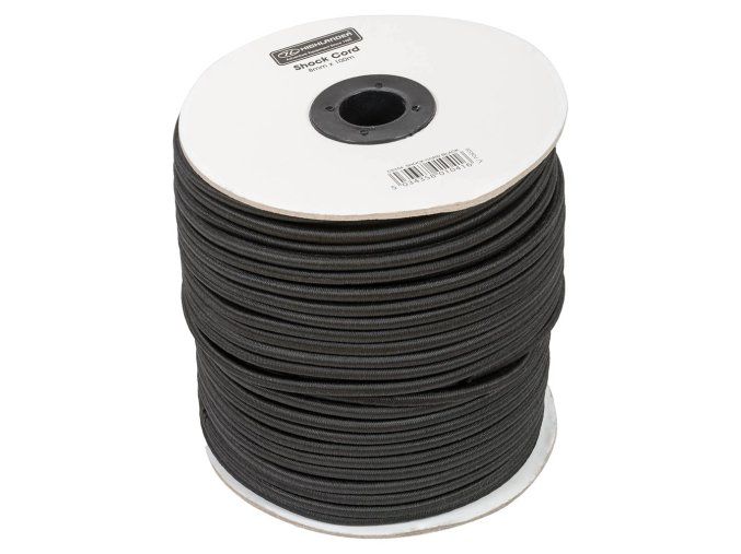 Šňůra elastická 8 mm 100 m ČERNÁ