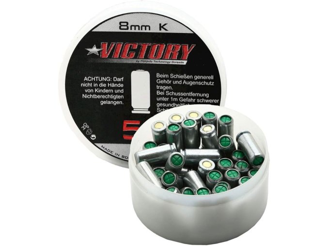 Startovací náboje 8mm pistole 50ks Pobjeda Victory