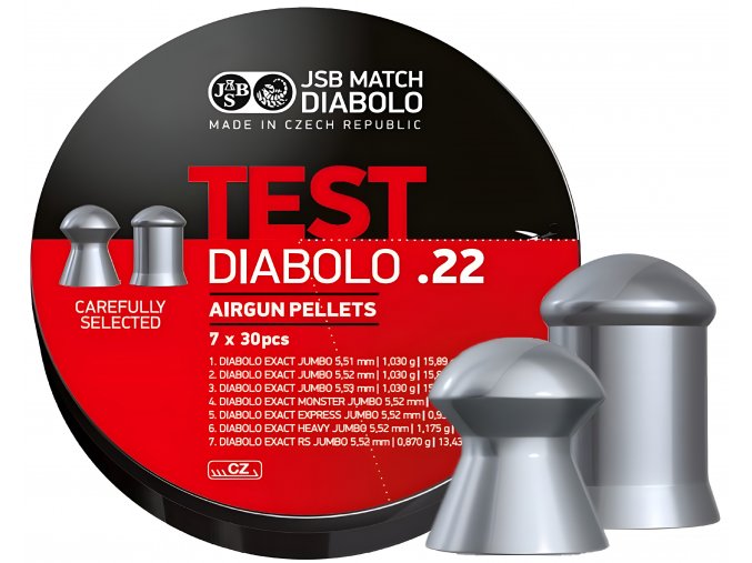 Diabolo JSB Exact Jumbo TEST pre pušku .22