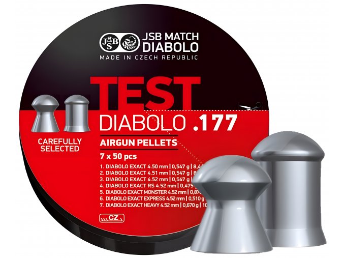 Diabolo JSB Exact TEST pro pušku .177