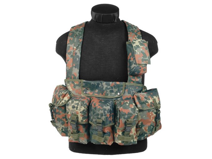 Vesta taktická CHEST RIG 6 kapes FLECKTARN