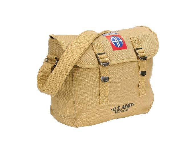 Taška přes rameno 82nd AIRBORNE plátěná PÍSKOVÁ
