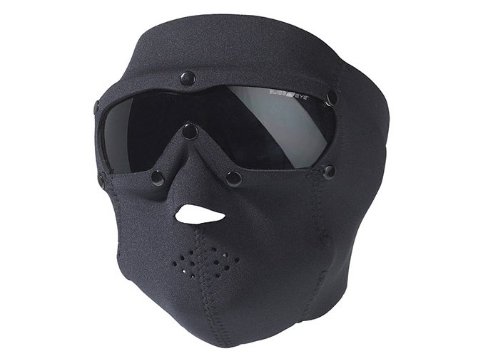 Maska s brýlemi SWAT PRO neopren ČERNÁ