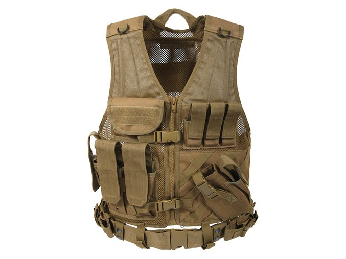 Vesta taktická CROSS DRAW MOLLE COYOTE BROWN