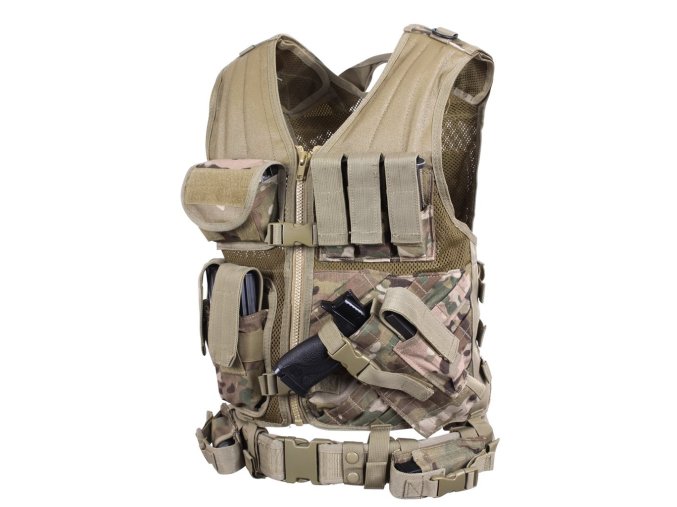 Vesta taktická CROSS DRAW MOLLE MULTICAM® nadměrná velikost