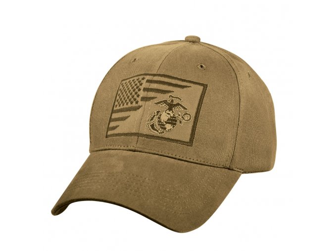 Čepice s vyšitým znakem U.S.M.C. a US vlajky COYOTE