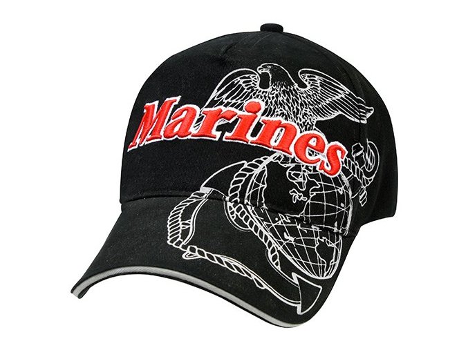 Čepice DELUXE US.MARINES baseball ČERNÁ