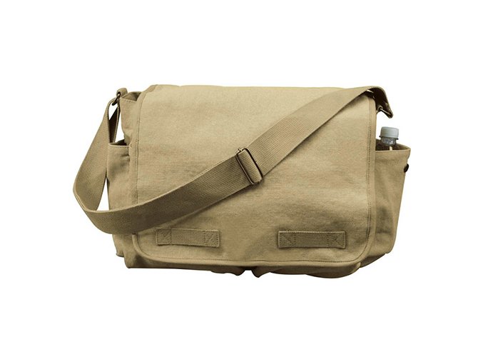 Taška VINTAGE přes rameno 38 x 28 x 15 cm KHAKI