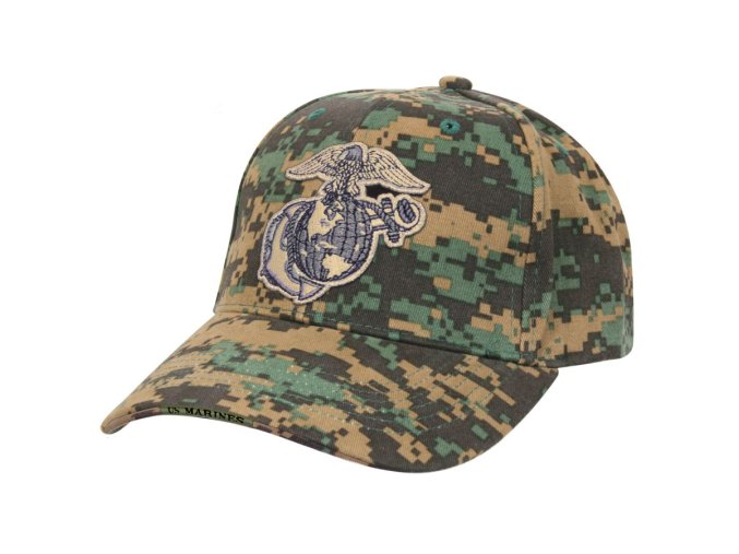Čepice baseball vyšitý znak USMC DIGITAL WOODLAND