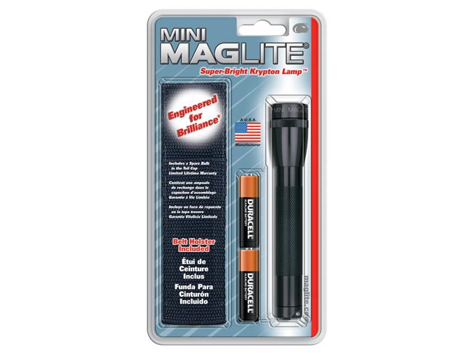 Svítilna MINI MAGLITE AA COMBO s pouzdrem ČERNÁ