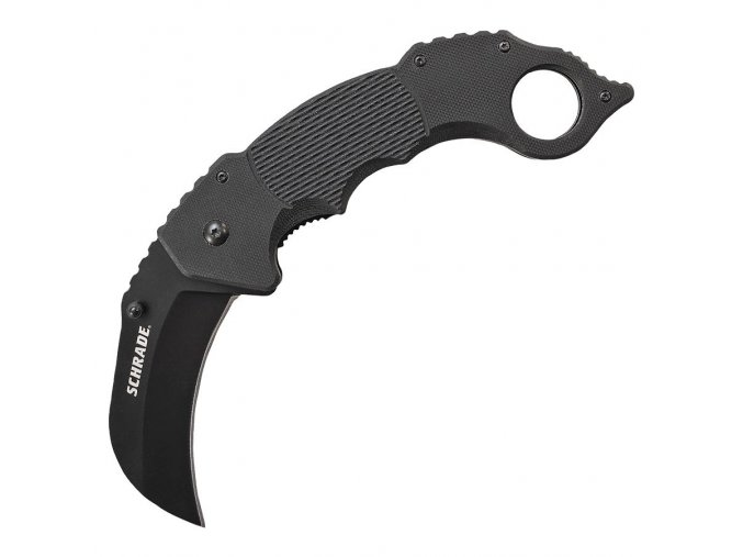 Nůž zavírací KARAMBIT SCH110 hladké ostří ČERNÝ