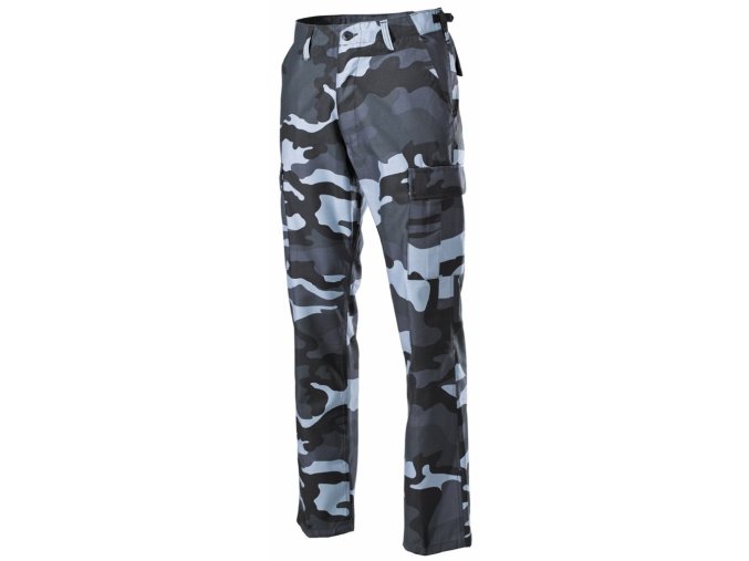 Kalhoty US střih BDU SKY BLUE CAMO (velikost L)