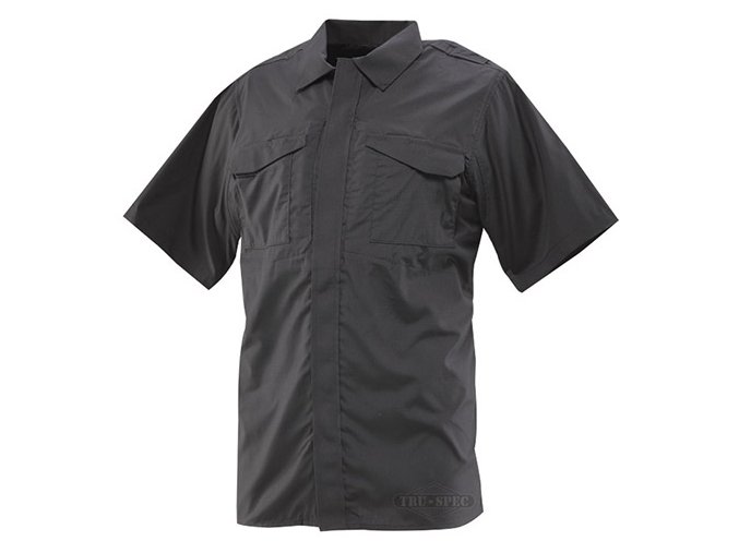 Košile 24-7 UNIFORM krátký rukáv rip-stop ČERNÁ vel.3XL