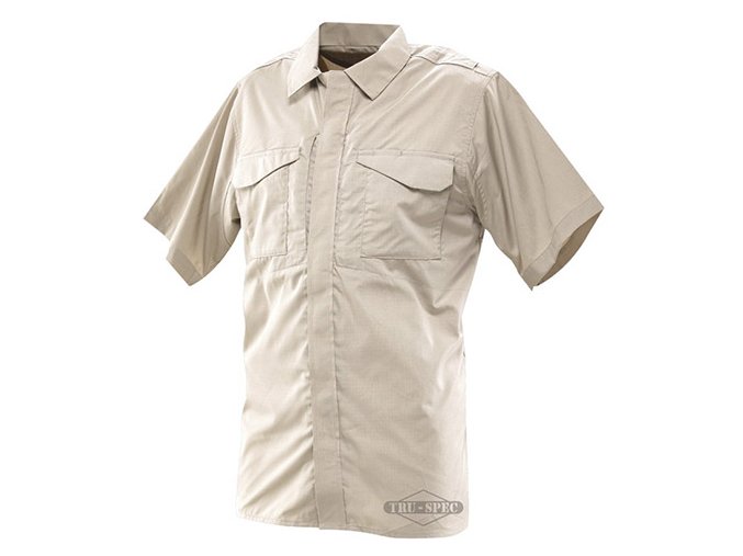 Košile 24-7 UNIFORM krátký rukáv rip-stop KHAKI vel.3XL