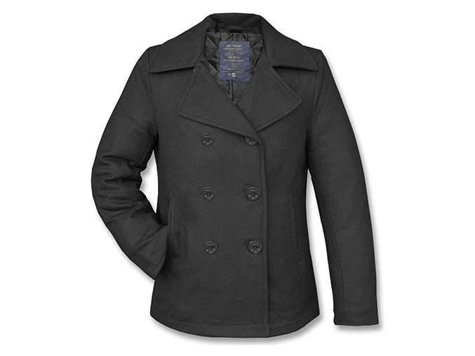 Kabát US PEA COAT vlněný ČERNÝ vel.3XL