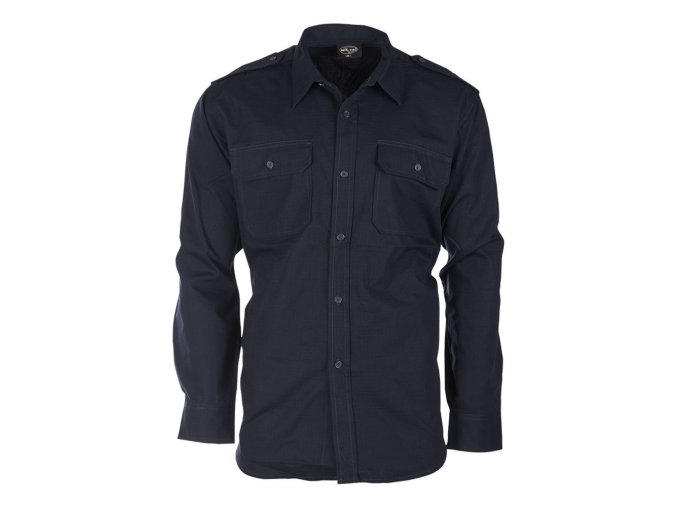 Košile polní na knoflíky rip-stop MODRÁ (velikost 3XL)
