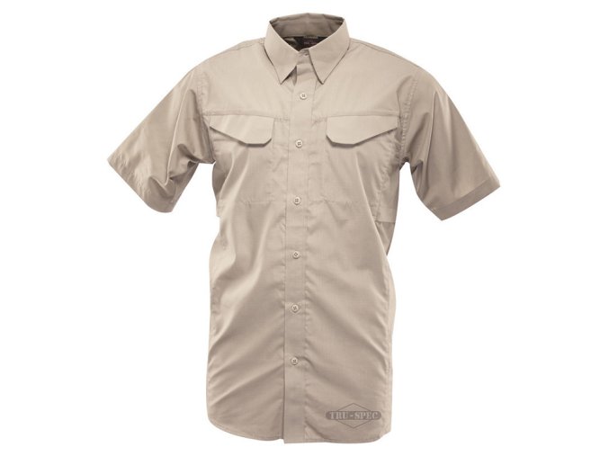 Košile 24-7 FIELD krátký rukáv rip-stop KHAKI (velikost XL)