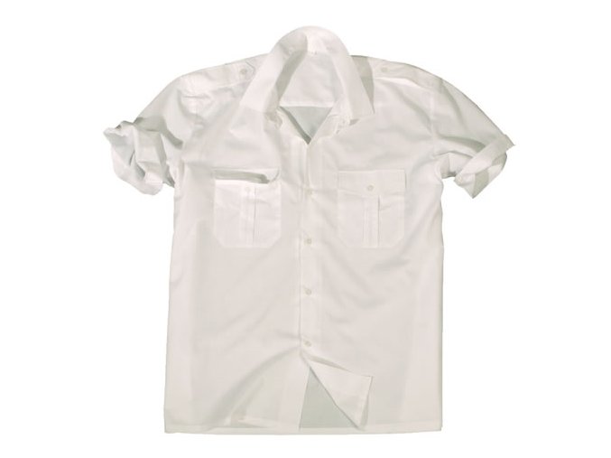 Košile SERVIS krátký rukáv na knoflíky BÍLÁ vel.3XL