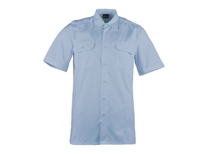 Košile SERVIS krátký rukáv na knoflíky SVĚTLE MODRÁ (velikost 3XL)