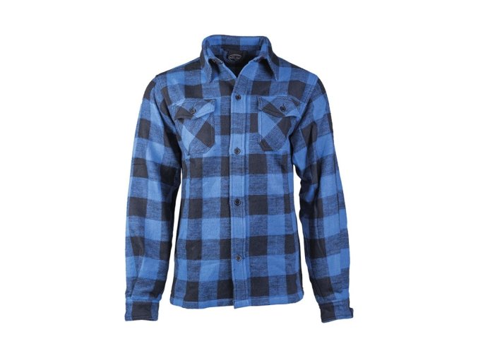 Košile DŘEVORUBECKÁ na knoflíky MODROČERNÁ (velikost 3XL)