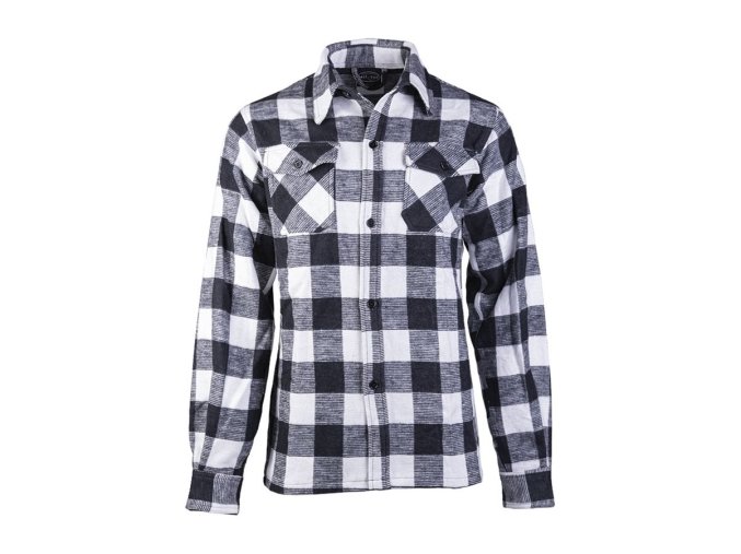 Košile DŘEVORUBECKÁ na knoflíky BÍLOČERNÁ (velikost 3XL)