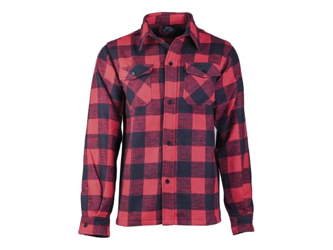Košile DŘEVORUBECKÁ na knoflíky ČERVENOČERNÁ (velikost 3XL)