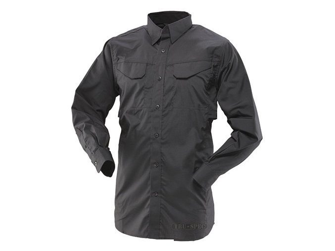 Košile 24-7 FIELD dlouhý rukáv rip-stop ČERNÁ (velikost 3XL-L)