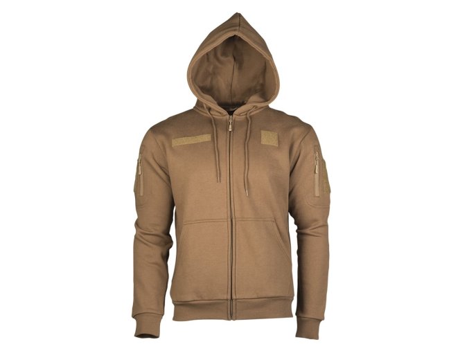 Mikina TACTICAL se zipem DARK COYOTE (velikost 3XL)