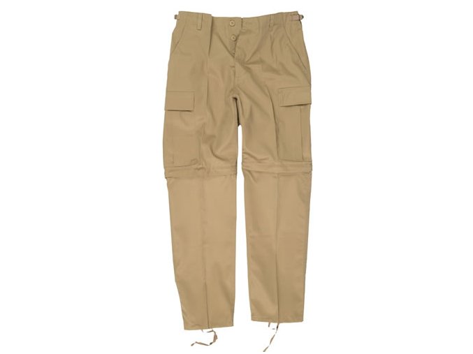 Kalhoty BDU ZIP-OFF odepínací nohavice KHAKI
