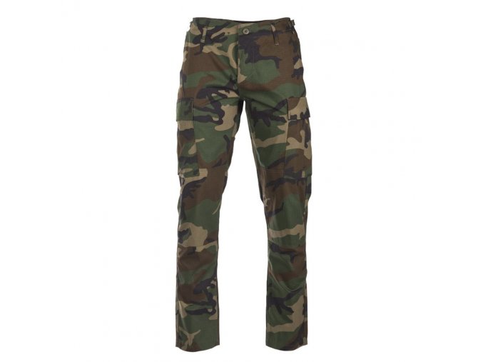 Kalhoty US BDU SLIM FIT polní rip-stop WOODLAND