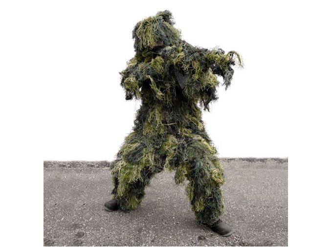 Převlek maskovací GHILLIE SUIT WOODLAND 4ks vel.M/L