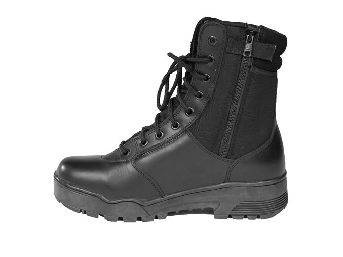 Topánky TACTICAL CORDURA vysoké na zips YKK Čierne veľ. US10 / EU43